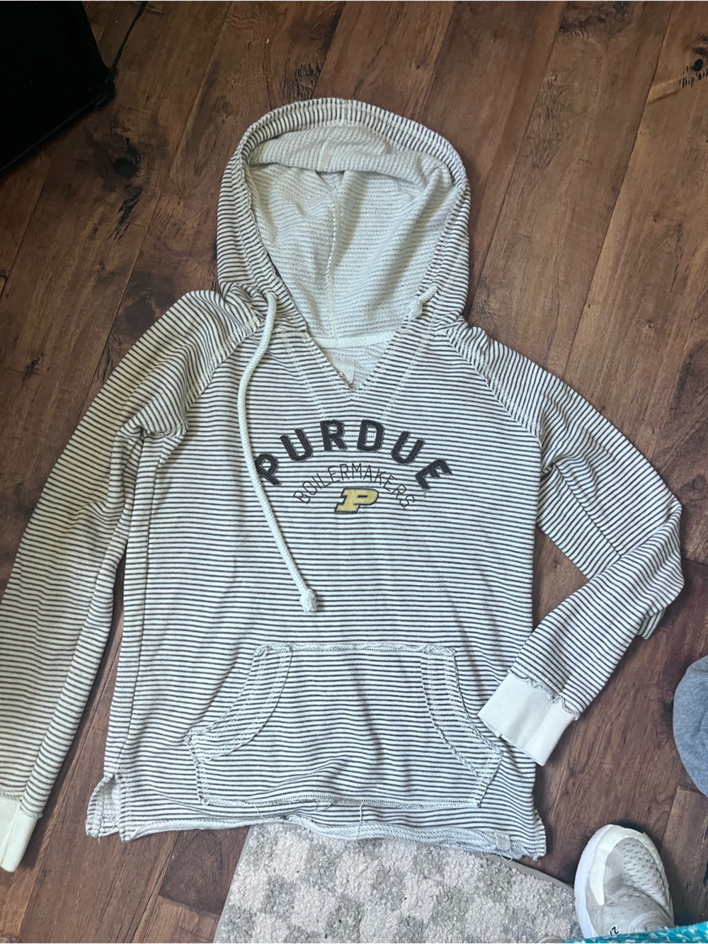 Purdue Long Sleeve Hooded Shirt Size Small